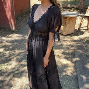 Charo RUIZ IBIZA Puff sleeve dress Black | Size Small